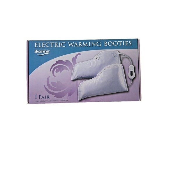 New In Box IKONNA ELECTRIC WARMING Booties 1 Pair 2 Settings 15"x 9" Full Size - Picture 1 of 7